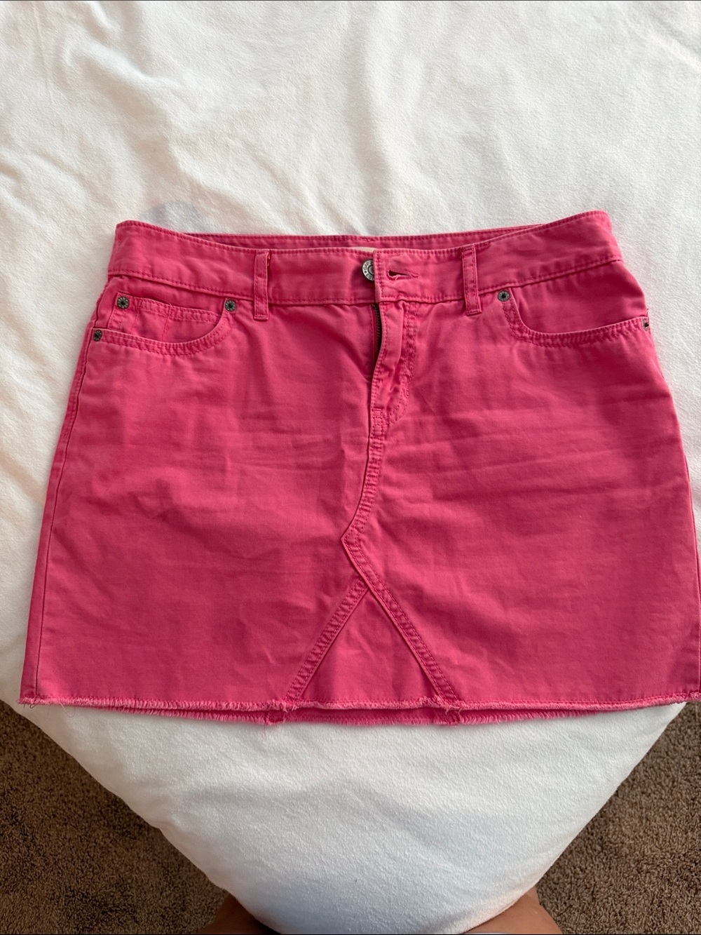 GAP Hot Pink Denim Mini Skirt